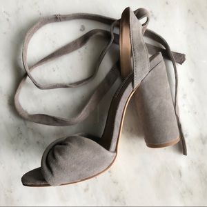 Steve Madden Clary Heels - Olive Suede